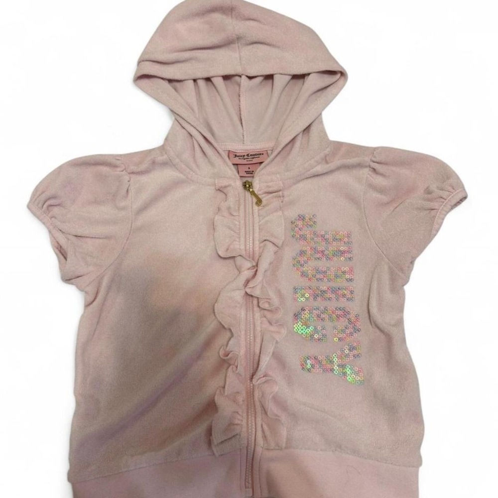 Y2K Kawaii Kids Juicy Couture Pink‎ and sequin zip up hoodie